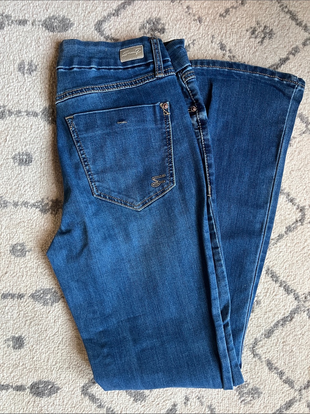 Seven7 Women's Bootcut Jeans in Dark Blue